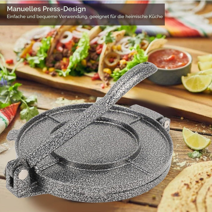 Fockety Tortillapresse, 6,3 Zoll Aluminiumlegierung Tortilla-Hersteller Mehl-Tortilla-Presser Roti M