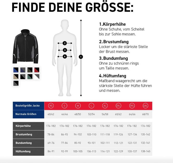 KÜBLER Workwear KÜBLER WEATHER Wetterbundjacke schwarz, Grösse S, Unisex-Wetterbundjacke aus Mischge