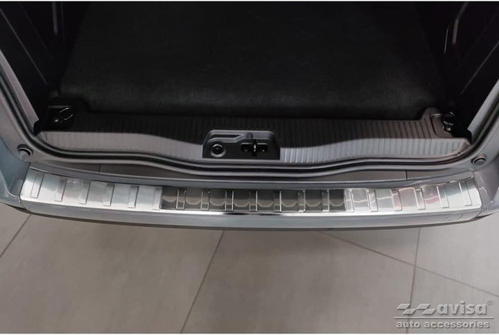Avisa Edelstahl Heckstossstangenschutz kompatibel mit Mercedes Citan (W420) Box/Tourer 2021- 'Ribs'