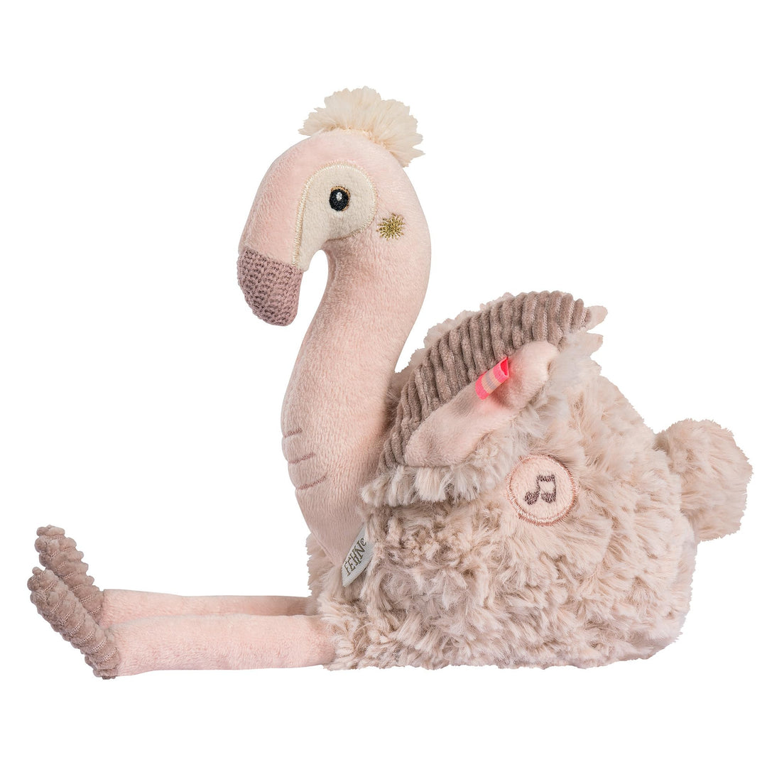 Fehn Einschlafhilfe Flamingo – Baby Einschlafhilfe mit Soundmodul: Flamingo Kuscheltier mit entnehmb