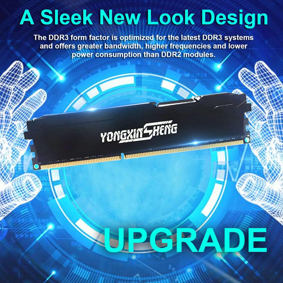 DDR3 16GB Kit (8GBx2) Desktop RAM 1333MHz PC3-10600 UDIMM Non-ECC Unbuffered 1.5V 2Rx8 Dual Rank 240