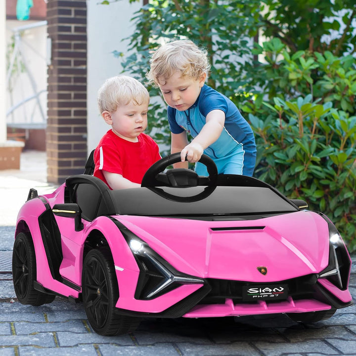 GOPLUS Kinder Elektroauto Lamborghini mit Fernbedienung, Kinderfahrzeug, Bluetooth USB & TF-Karte Sc