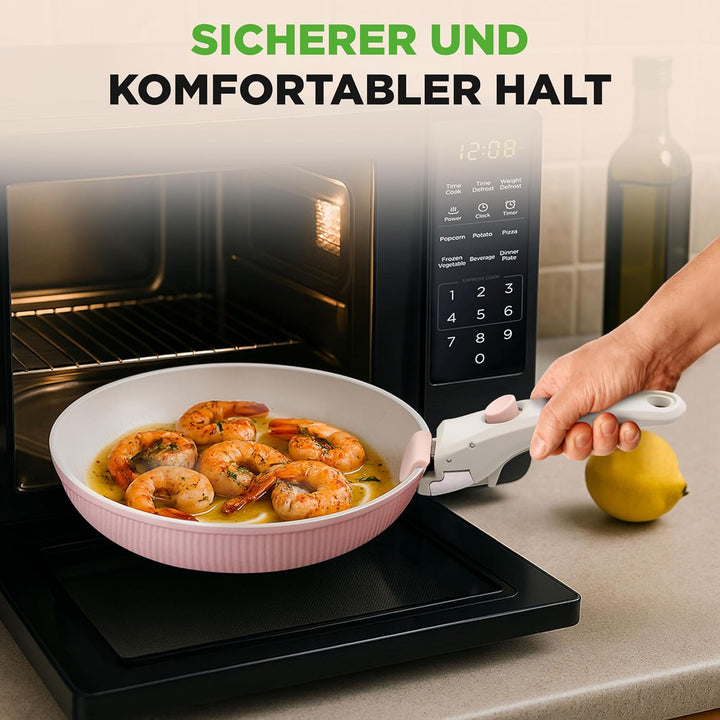 NutriChef Abnehmbarer Griff Ersatz für Topf | Ergonomisches, hitzebeständiges Design, Ein-Klick Druc