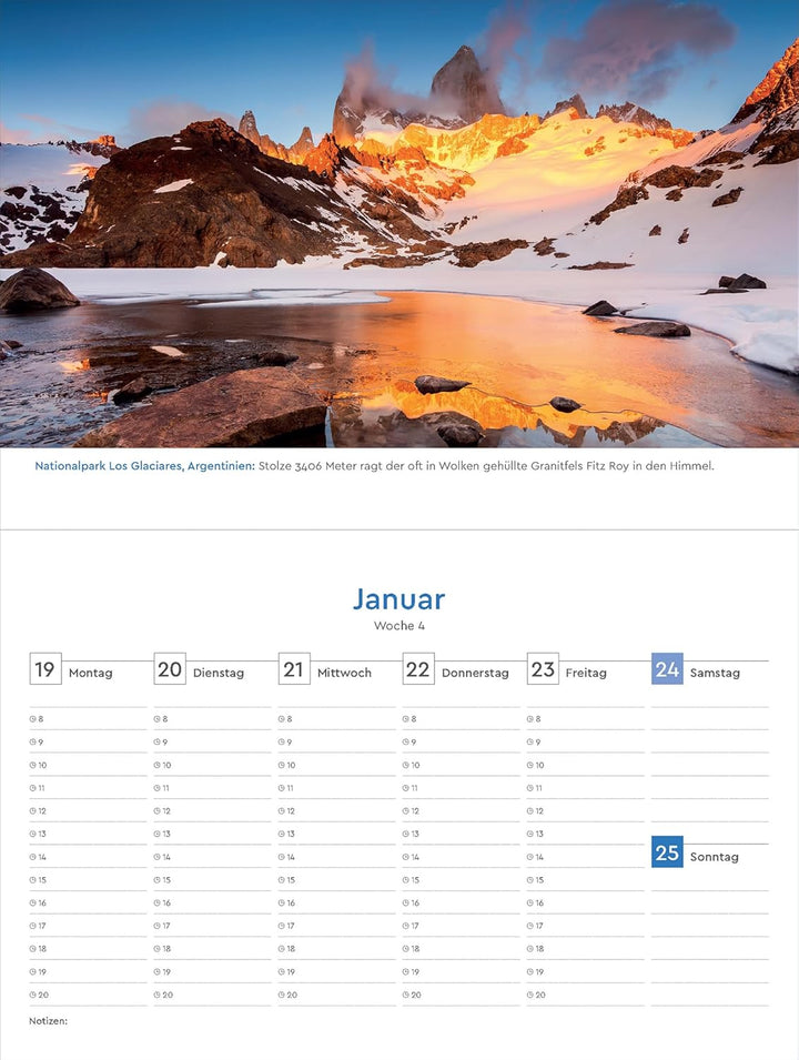 Weltreise - KUNTH Tischkalender 2026: Wochenkalender mit faszinierenden Fotomotiven und einem prakti