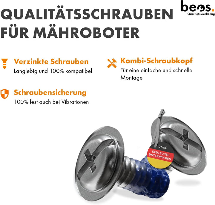 BEOS® 30 x Premium Titan Ersatzmesser + Schrauben mit Sicherung - Ersatzklingen für Premiummarken Wo