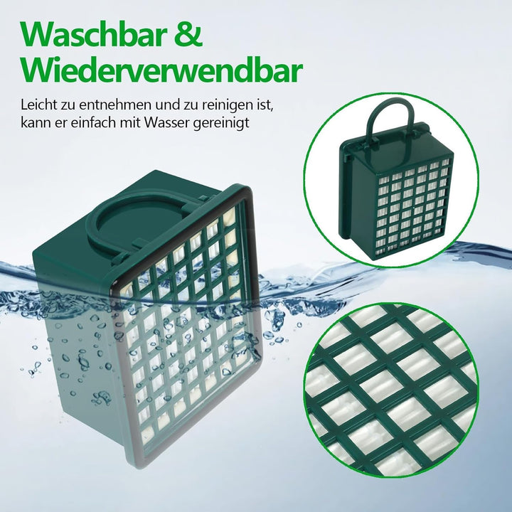 10 Staubsaugerbeutel geeignet für Vorwerk Kobold 130 131 131SC mit 1 HEPA filter und 2 Motorfilter