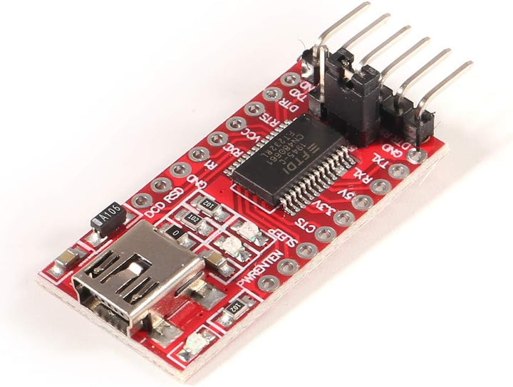 AITRIP 4X FTDI Serial Adapter FT232RL USB zu TTL Adapter 3,3V / 5V Modul Mini Port für Arduino und R