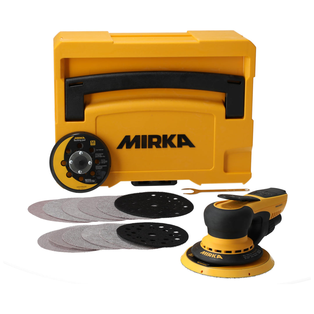 Mirka DEROS II 5650 Exzenter-Schleifer Schleifmaschine mit Absaugung für Ø 125 & 150mm Schleifpapier