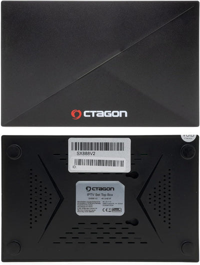 Octagon SX888 V2 4K Smart TV Box + HM-SAT HDMI Kabel, 2 Betriebssystemen: Define OS + E2 Linux, mit