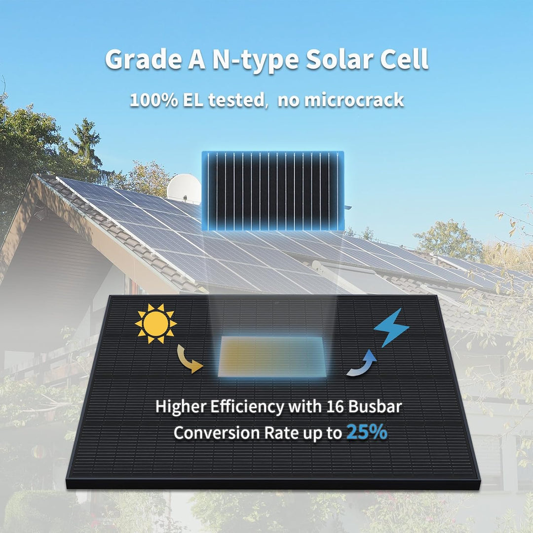 200w Solarpanel Modulo Solare Monocristallino da 200 watt, Komplett Schwarz Monokristallin Photovolt