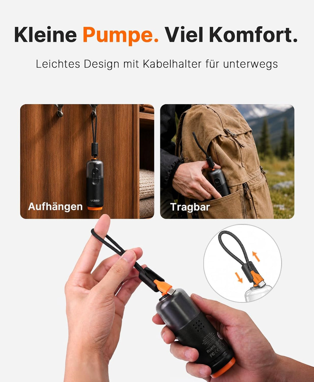 10 Stück Vakuumbeutel für Kleidung mit wiederaufladbarer elektrischer USB-Pumpe, 5× 54×74 cm und 5×