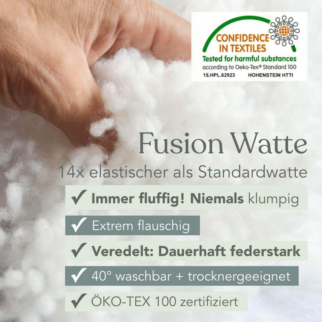 Traumreiter Visco XXL Seitenschläferkissen mit Bezug Baumwolle apfelgrün - Hybrid Kissen + 2cm Memor