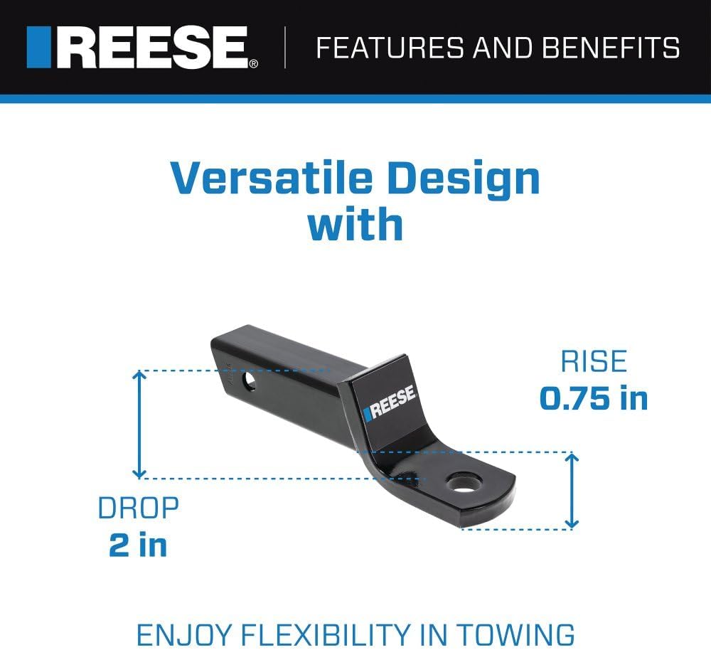 Reese Towpower 21171 Deichsel für Anhängerkupplung, 5,1 cm, Absenkung, 5,08 cm (2 Zoll)