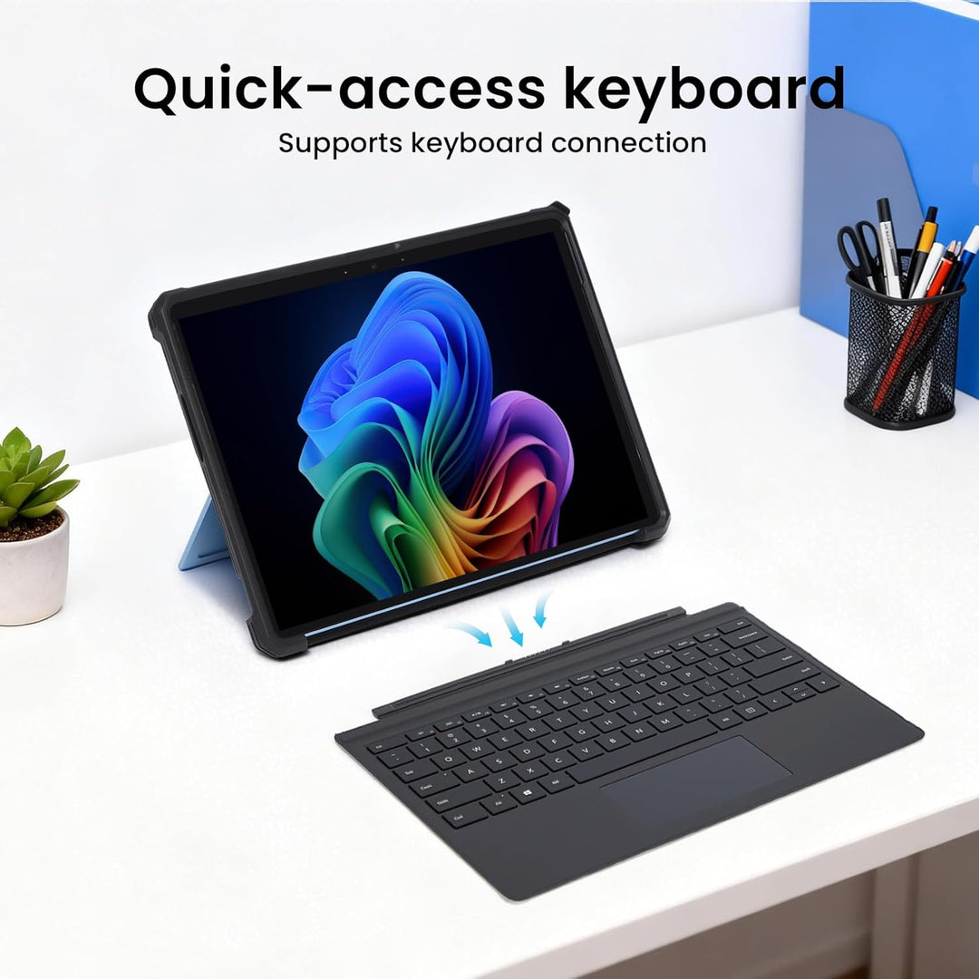 Omnpak Hülle für Microsoft Surface Pro 11/10/9, Stossfeste Robuste Hartschalen Schutzhülle Multi-Bet