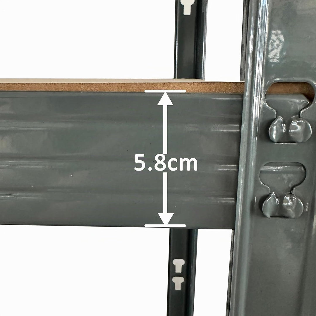 METRO Professional Schwerlastregal KBT140, Metall, 140 x 40 x 140 cm, Fachlast 400 kg, grau