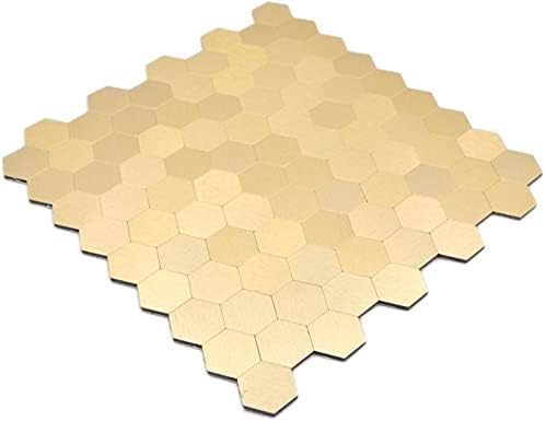 Mosaikfliese Selbstklebende Mosaike hexagonal metall gold Küche Wand MOS200-4GHX_f