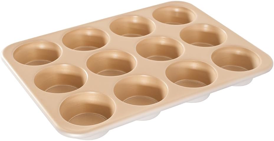 Nordic Ware Naturals Muffinform aus Aluminium, antihaftbeschichtet, zwölf 7,9 cm grosse Tassen 12 Mu