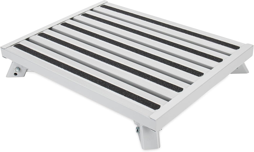 Camco 43677 Alu-Hocker mit ausklappbaren Füssen Feste Stufe, Feste Stufe
