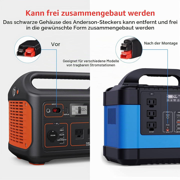 ELFCULB Solar auf 45A Kabel kompatibel mit Anderson PP45 10AWG 15,24m | Solarladekabel zu 45A Stecke