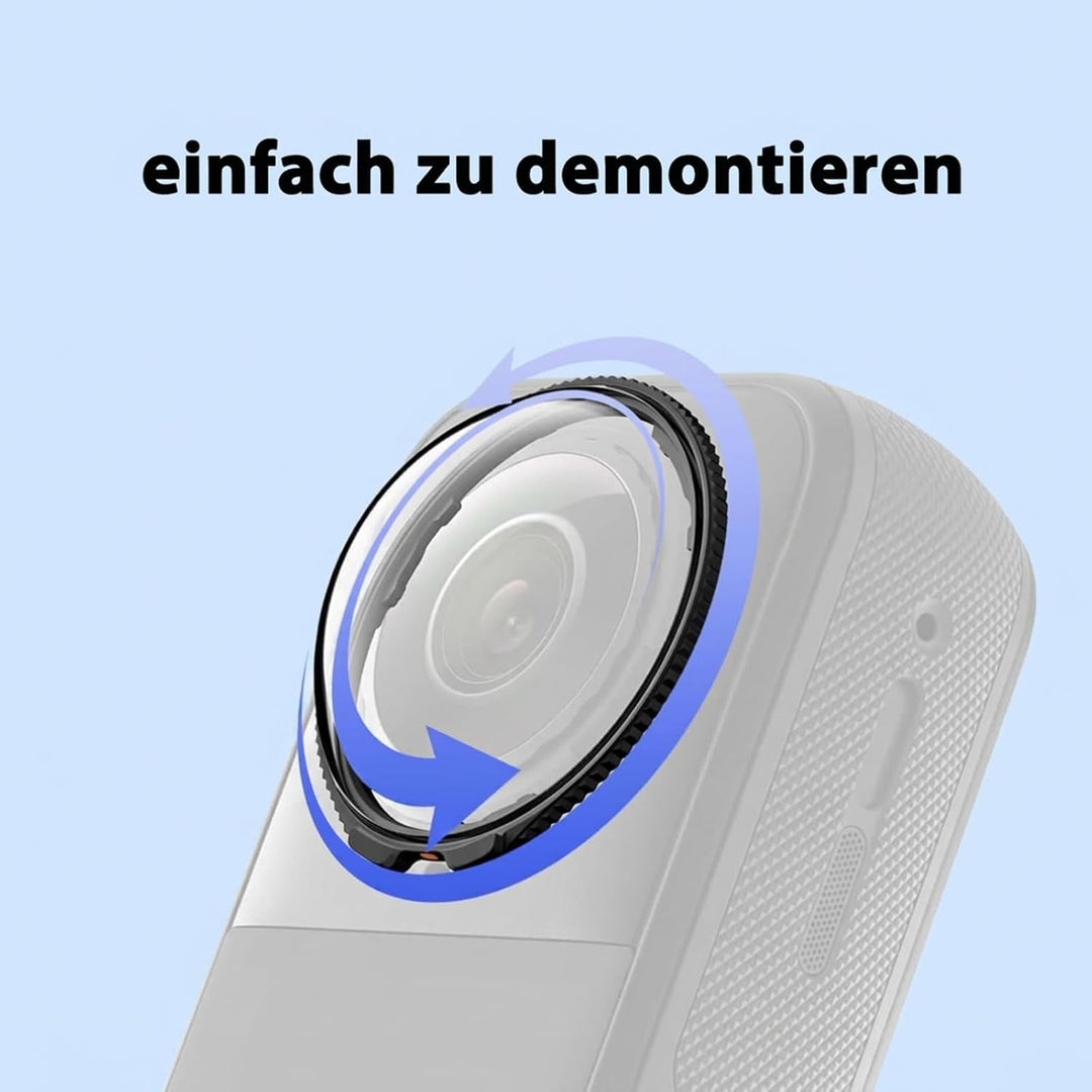 Objektivschutz für Insta360 X5, Optischer Linsenschutz aus Gehärtetem Glas mit 10H Härte, HD-Transpa