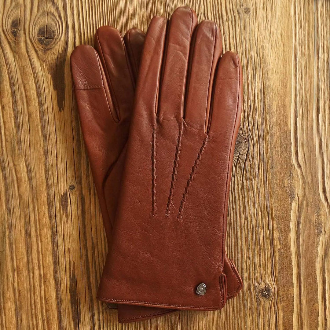AKAROA ESTD 2019 Lederhandschuhe Damen ANN, Touchscreen Funktion, italienisches Leder, recyceltes St