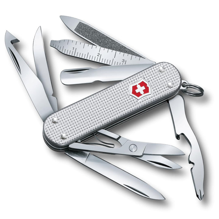 Victorinox Schweizer Taschenmesser, Mini Champ, Swiss Army Knife, Multitool, 14 Funktionen, Brieföff