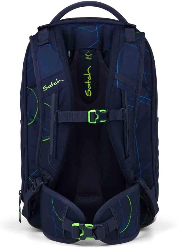 Satch Match Plus Schulrucksack Set 3tlg. inkl. Schlamperbox und Sporttasche (Blue Tech), Blue Tech