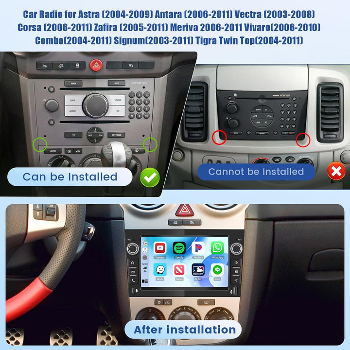 [4G+64G] Inefala Android 15 Autoradio für Opel Astra Antara Vectra Corsa Vivaro mit Wireless Carplay