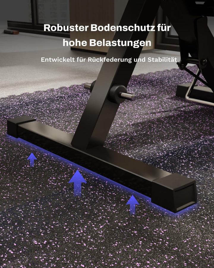 AIRHOP 6 Matten 60x60x1,4cm Extra Dicke Robuste Gummierte, rutschfeste Puzzlematte, Geeignet Für Fit