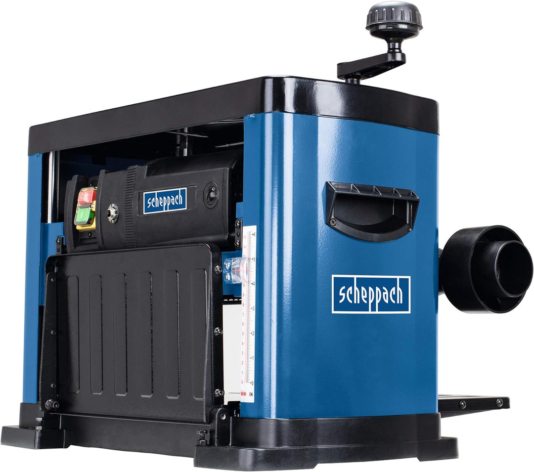 Scheppach Dickenhobelmaschine PLM1800 | 1500W Leistung | 2 Hobelmesser | Drehzahl Hobelwelle 8500 mi