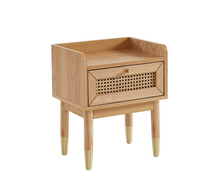 BAÏTA Nachttisch Léon, MDF, Eichenfurnier, buchenholz, L40cm