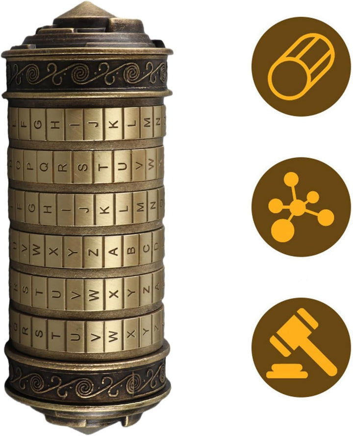 PUSOKEI Da Vinci Code Cryptex Schloss Mini Cryptex Valentinstag Geld Puzzle Box Schloss Ring Halter