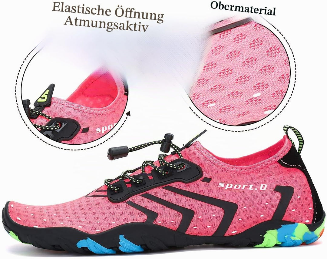 SAGUARO Badeschuhe für Herren Damen - 7/9 Drainagelöcher Schnelltrocknende rutschfest, Gr 35-48 36 E