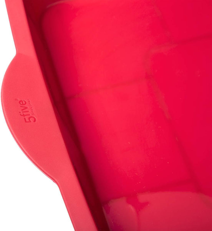 5five - quadratische silikonform "silicone pro" rot