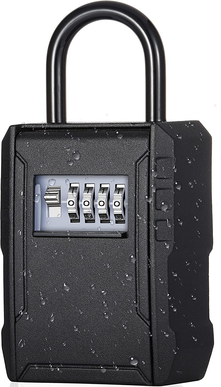 ZHEGE Schlüsselkasten Mit Zahlencode, Schlüsselsafe Aussen, 4-Stellig Schlüsselbox mit Code für Drau