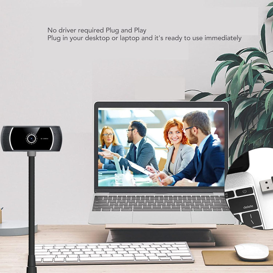 Webcam 1080P Webkamera, USB Desktop Full HD Kamera Video Live Webcam mit Rauschunterdrückungsmikrofo