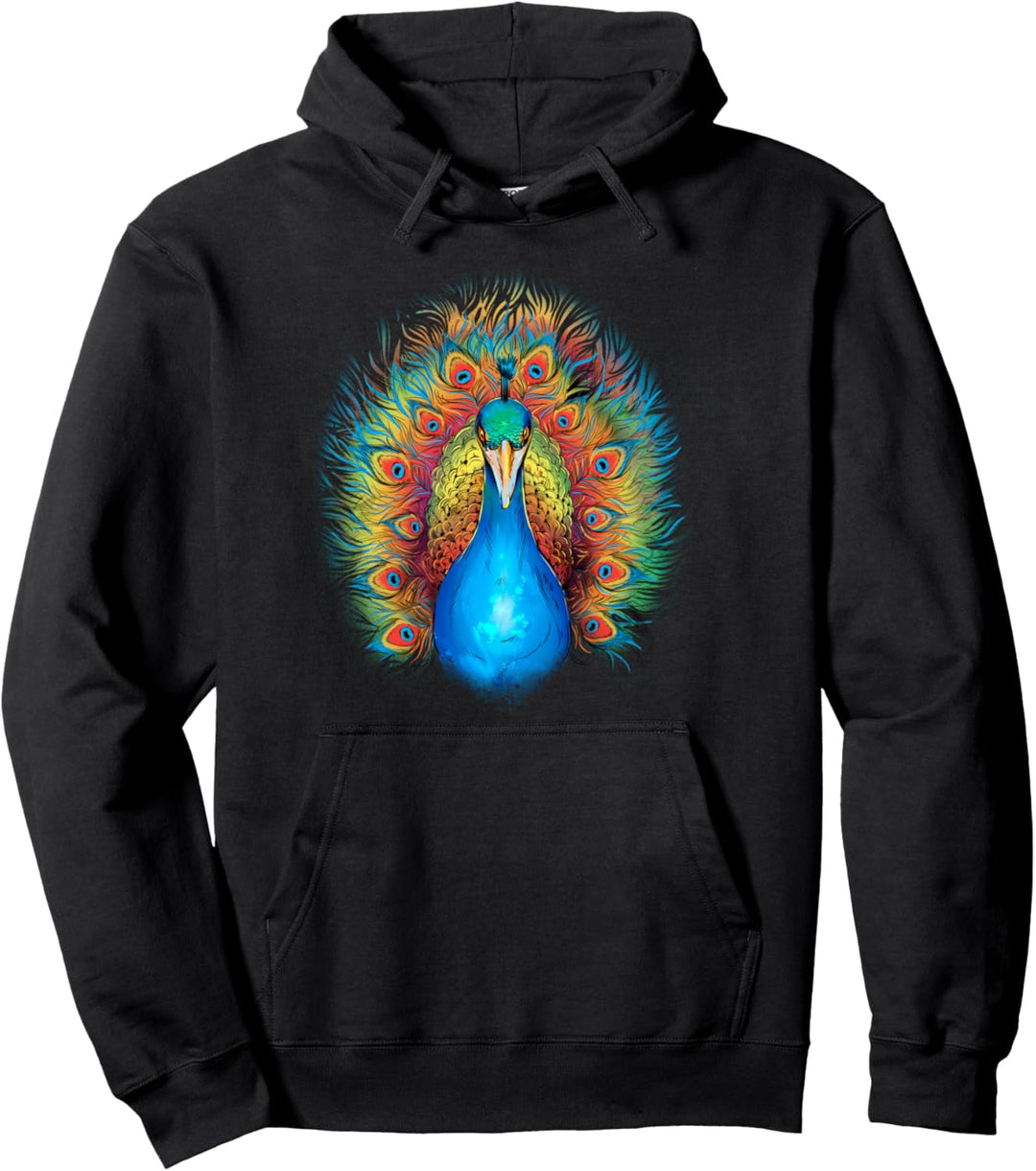 Regenbogen Peafowl bunt Pullover Hoodie