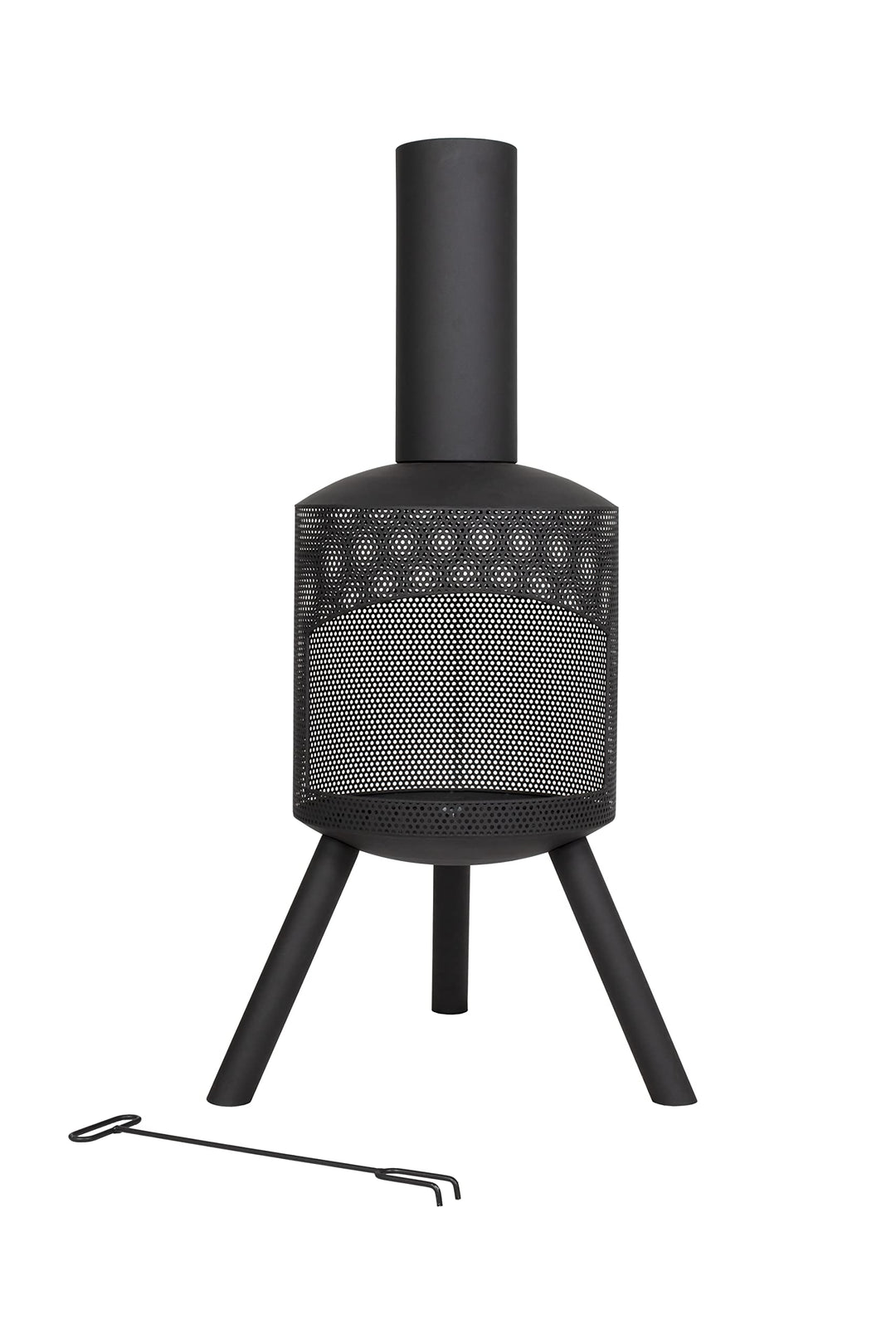 La Hacienda Santana Chiminea Kamin aus Stahlgeflecht, Schwarz, Santana