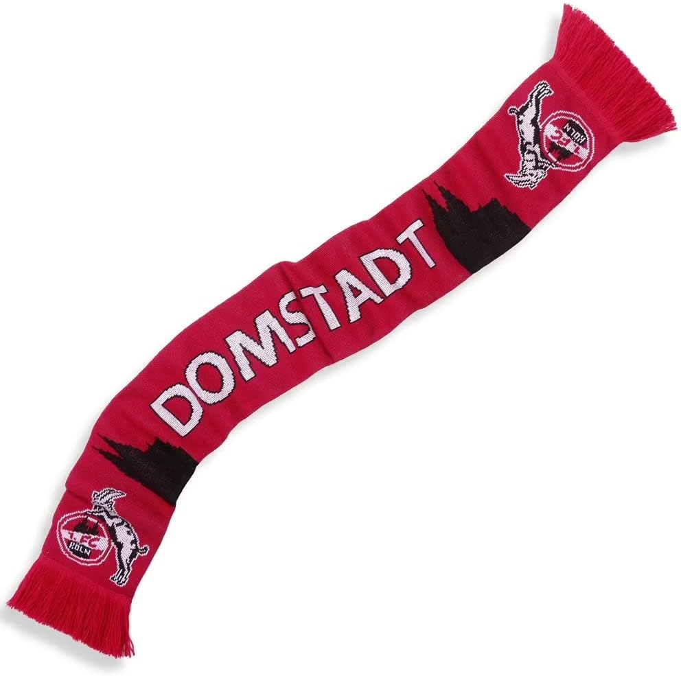 1. FC Köln Strickschal - Domstadt - Fanschal Schal - Plus Lesezeichen I Love Köln