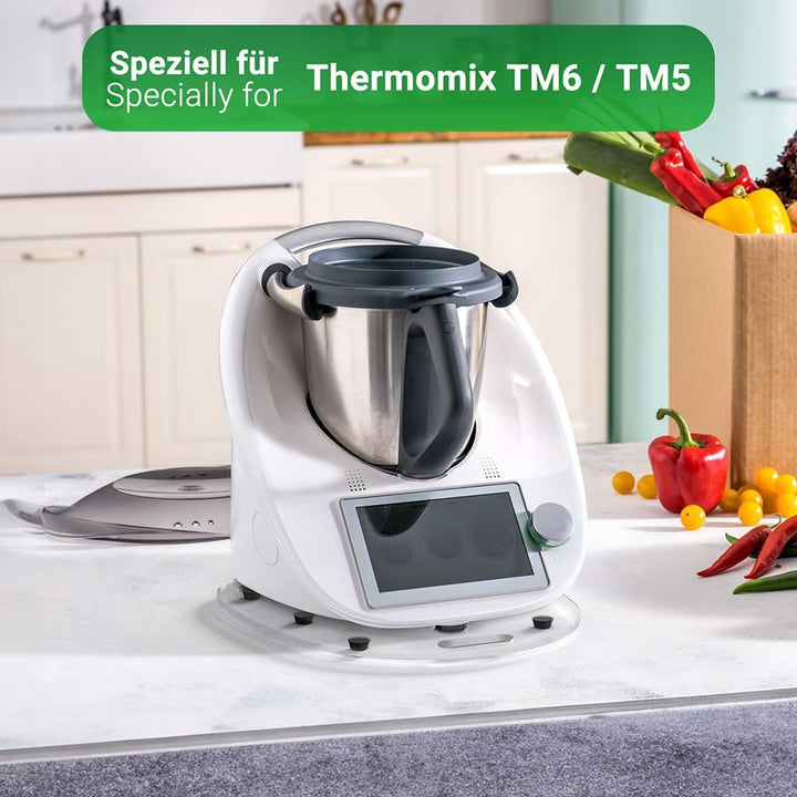 Gleitbrett für Thermomix TM6 TM5 Gleiter müheloses Verschieben Rollbrett aus Acryl - Transparent, Tr