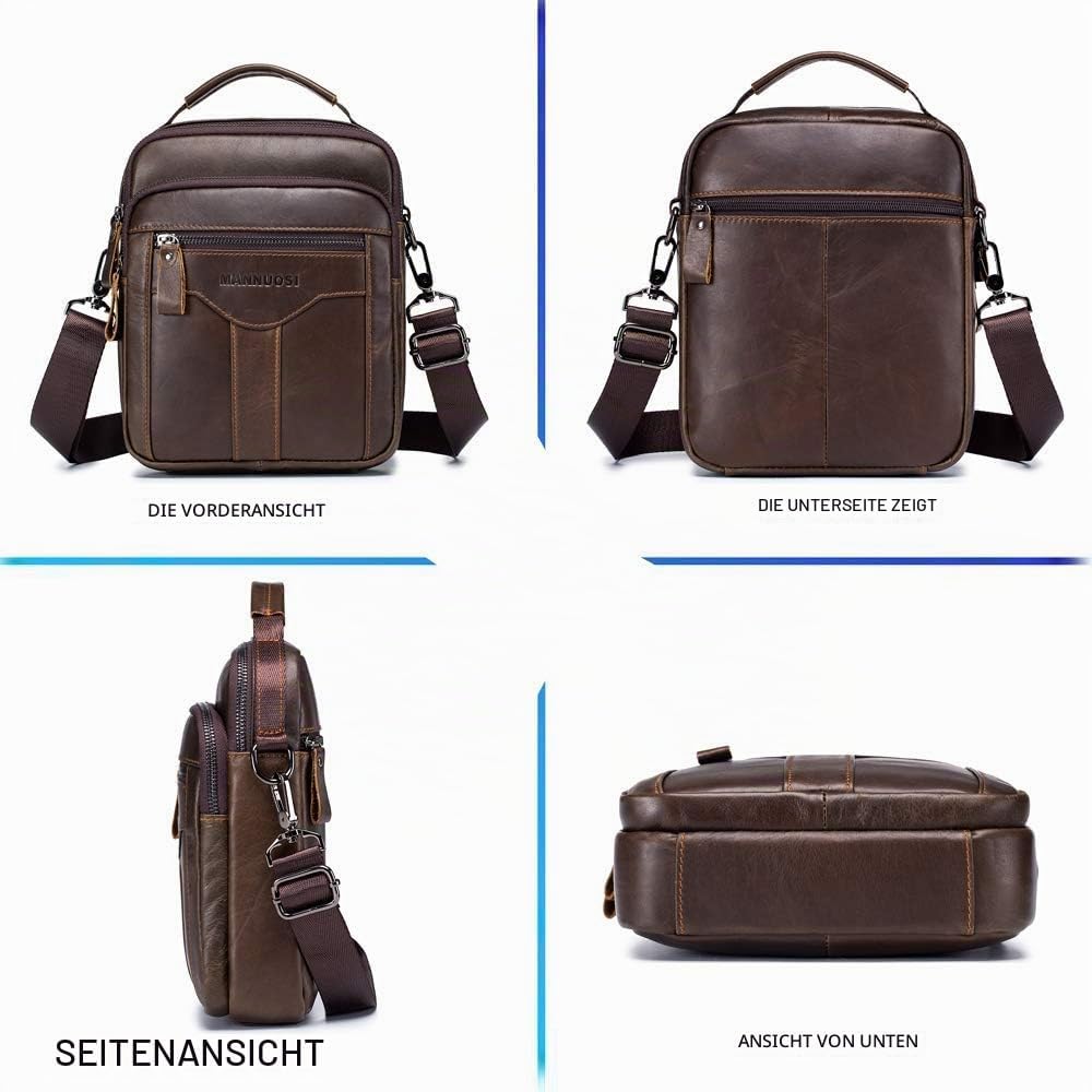 Herren Schultertaschen business Freizeit Henkeltaschen echtleder vintage Handtaschen Einheitsgrösse