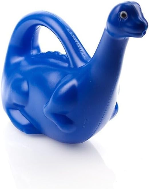 Giesskanne Dinosaurier 1,4L Bewässerung Blumensprühgerät Gartenarbeit Kinder (Blau), Blau