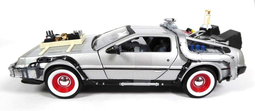 OPO 10 - Welly - Lot von 3 Delorean-Autos aus Back to The Future-Filmen - Massstab 1:24 (Ref: L3)