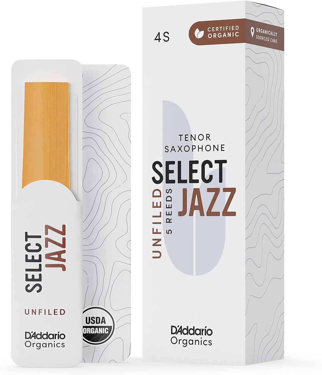 D'Addario Organisch Select Jazz Unfiled Tenor Saxophon-Stimmzungen - Saxophonrohre - Das erste und e