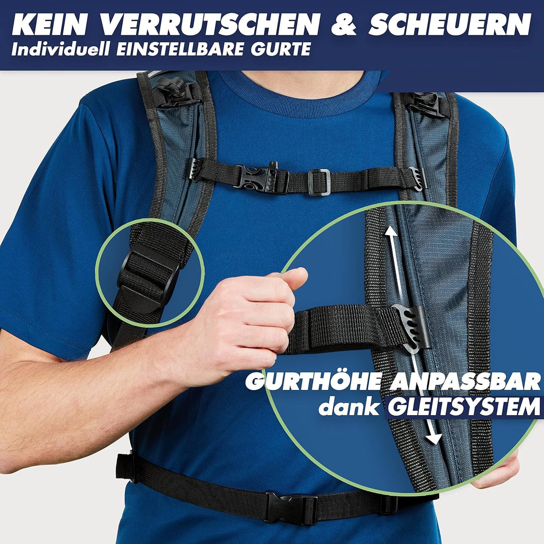 SASMO® Laufrucksack & Trailrunning Rucksack - Ultraleicht - 6L / 300g | isoliertes Thermofach | Lauf