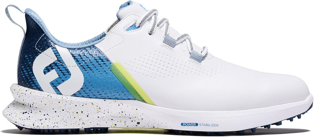 FootJoy Herren Fj Fuel Previous Season StyleGolfschuh 40 EU Weit Weiss Blau Grün, 40 EU Weit Weiss B