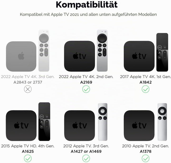 elago T4 Case Hülle Kompatibel mit Apple TV 4K und Kompatibel mit Apple TV HD – Kompatibel mit Allen