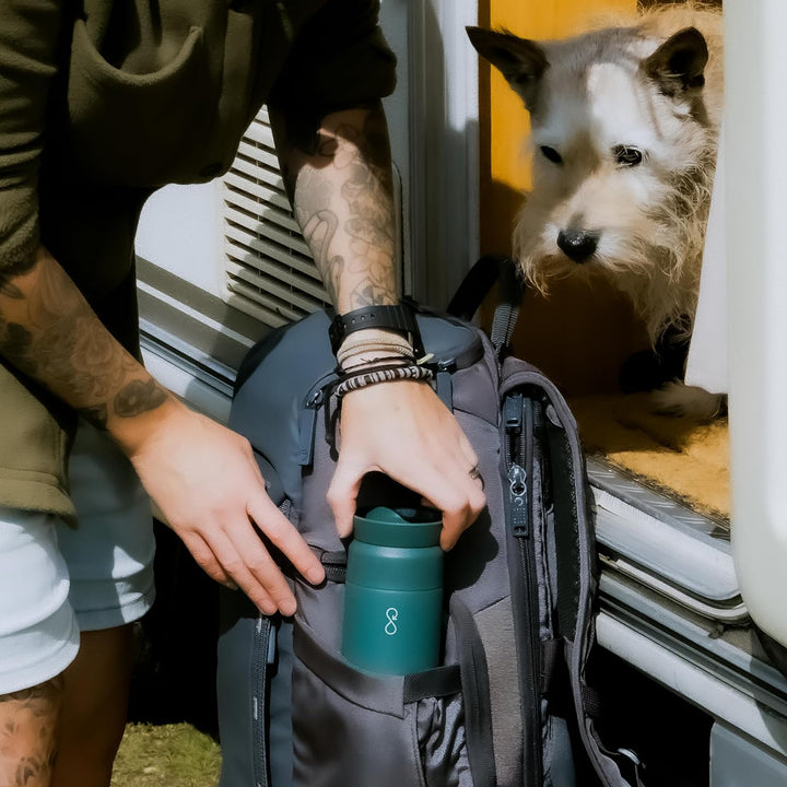 Ocean Bottle Brühflasche aus recyceltem Edelstahl, umweltfreundlich und wiederverwendbar, Waldgrün,