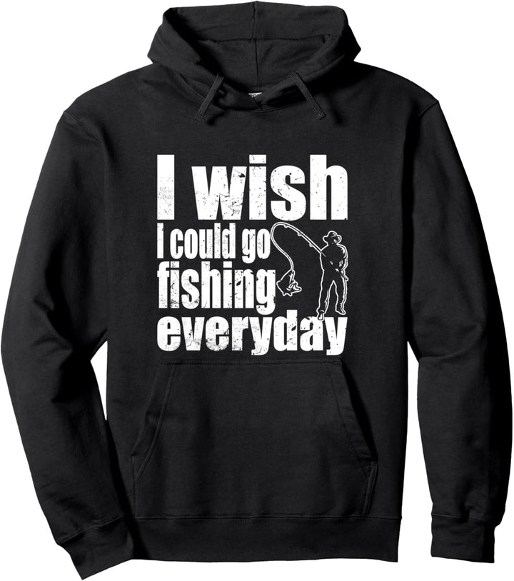 Ich Wünschte Ich Könnte Jeden Tag Angeln Gehen Angler Pullover Hoodie