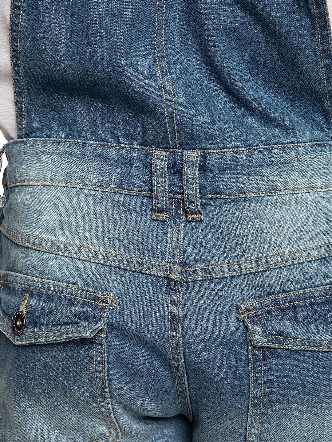 989Zé ENZO Latzhose für Herren, Jeansblau, Arbeitsmode, Latzhose, lässiger Overall, Jeans, Taillengr